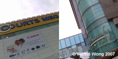 Courts Megastore (left) and Mustafa (right)