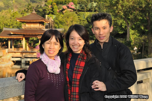 My Family and I at a Gardan in Hong Kong