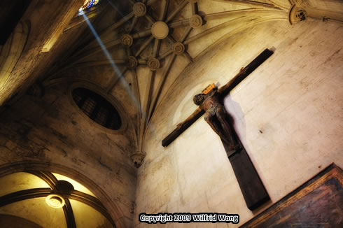 Jesus on a Cross, inside the Cathedral of Valencia