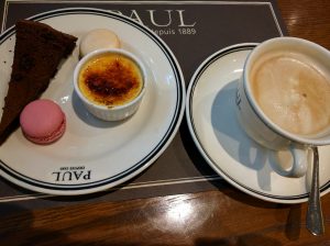 To celebrate the false positive, I have decided to have some tea in my favorite cafe called Paul. I love the coffee there. But the service was really terrible. I was mocked by the waiter just because I really couldn't understand his accent. 